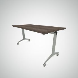 TT12056 - 24x48" Custom HPL Flip-Top Training Table W/ 2" Grommet