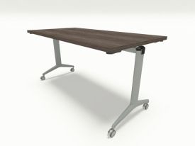 TT12056 - 24x48" Custom HPL Flip-Top Training Table W/ 2" Grommet